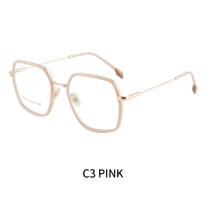 JMISUS Women Metal Prescription Glasses Square Progressive Optical Eyeglasses Anti-Blue Light Myopia/Hyperopia Eyewear