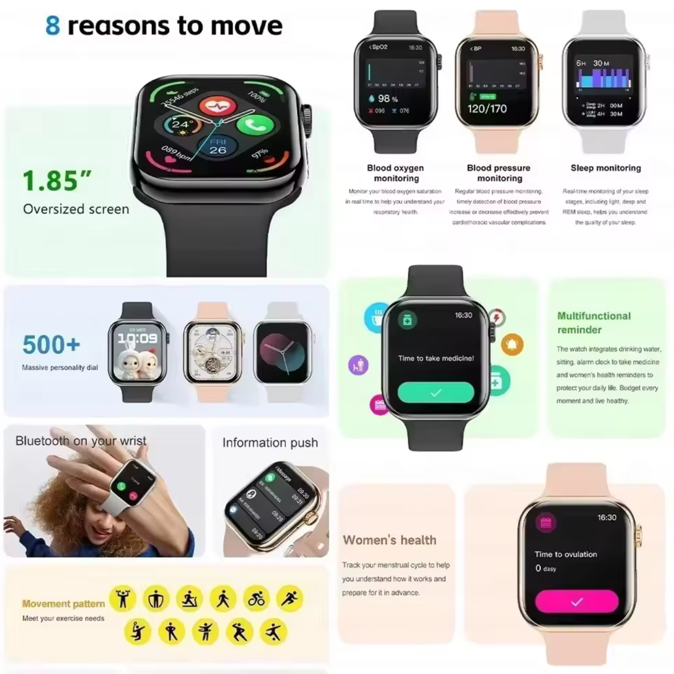 2025 NEW Smart Watch IW10 Wireless Charging Smartwatch Bluetooth Calls Men Women Watches Fitness Bracelet Custom Watch Face