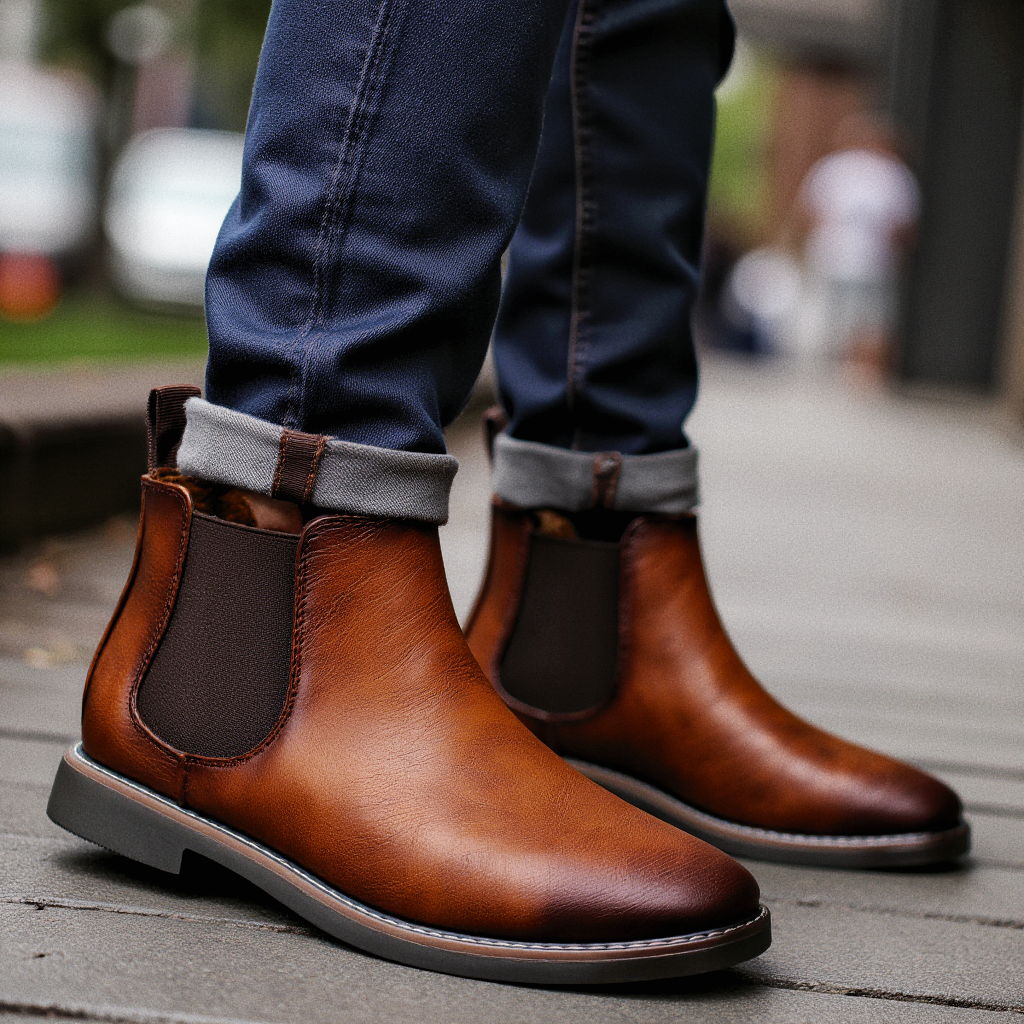 40~46 Men Chelsea Boots Brand Retro Comfortable Fashion Men Boots