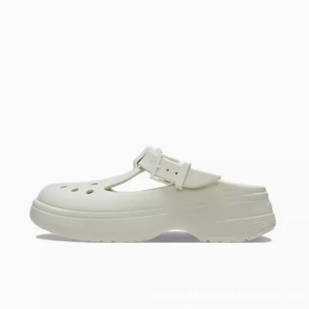 Mary Jane Hole Hole Shoes Thick Bottom Heightening Women's Shoes New Anti-slip Beach Shoes Ladies Sandals EVA Material