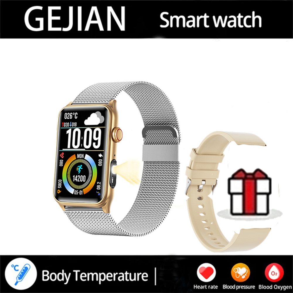 2025 New Smart Watch Men LED Bluetooth Call Sports Men's Smartwatch Heart Rate Health Temperature Monitoring Women Smart Watches