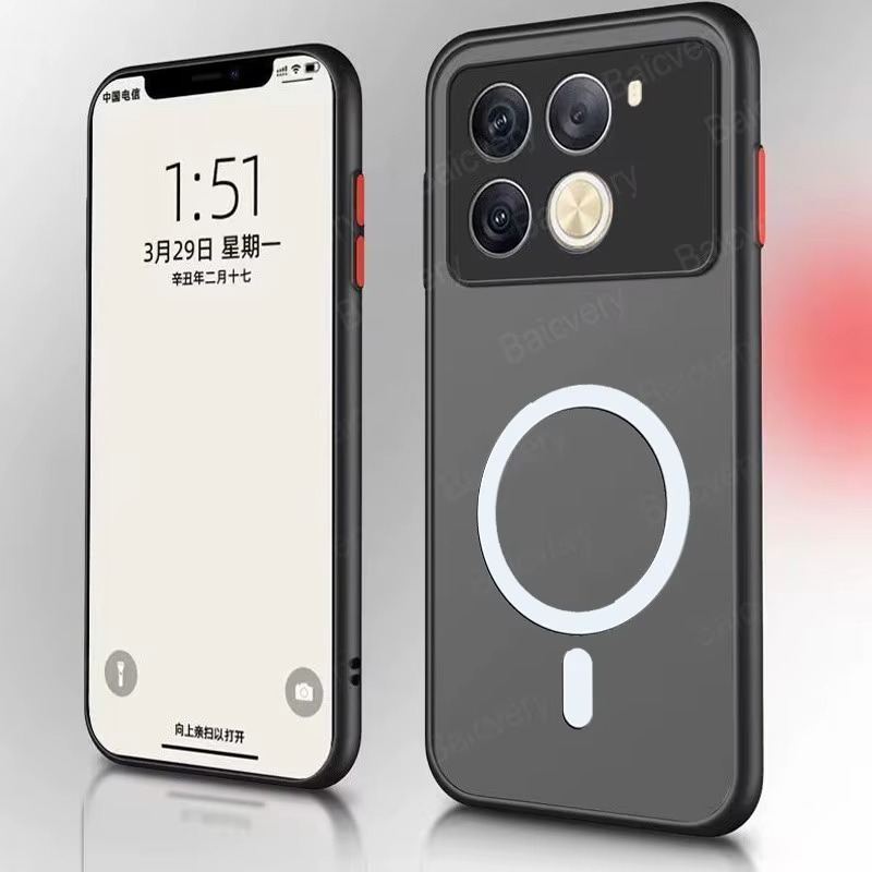 Phone Case For infinix Note 40 Pro Plus 5G Note4G X6851 X6852 X6853 Magnetic Transparent Matte TPU Wireless Charging Cover