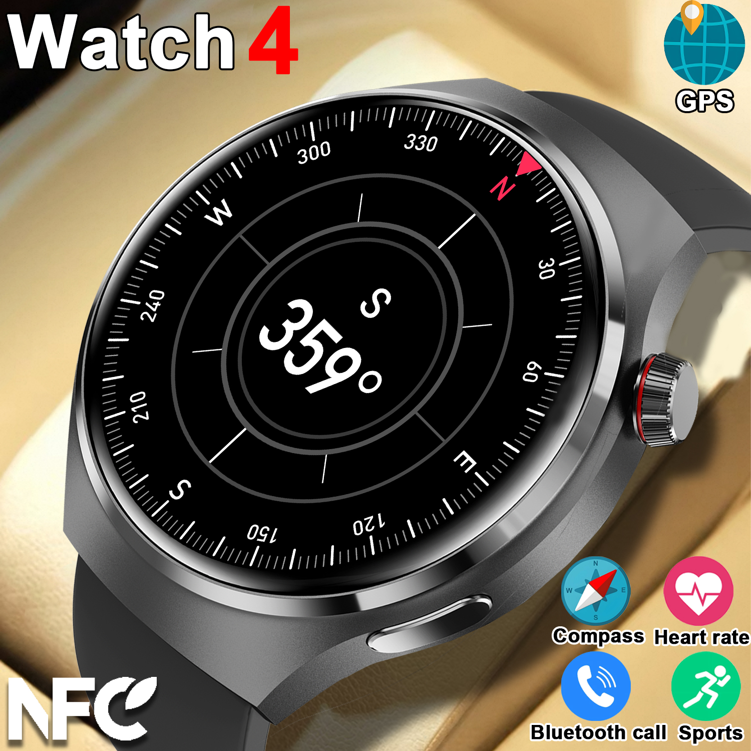 2025New For Huawei Watch4 PRO Smart Watch Men Ms.Watch 4 Pro HD Screen Bluetooth Call NFC GPS Heart rate waterproof SmartWatch