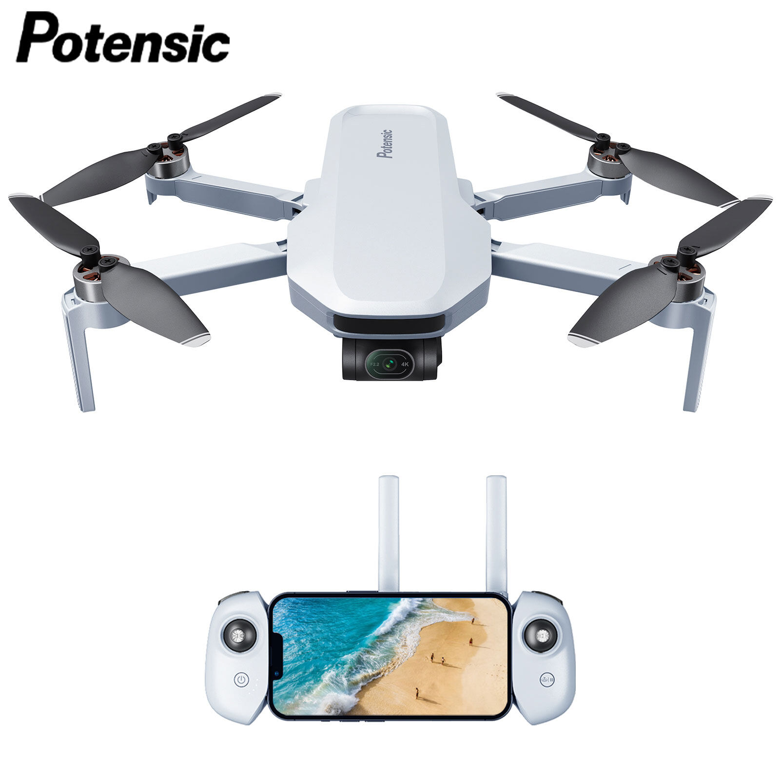Potensic C0 4K Camera Drone Professional Mini Drone with 3 Axis Gimbal GPS 6KM Brushless RC Toys Quadcopter for Travel Gifts