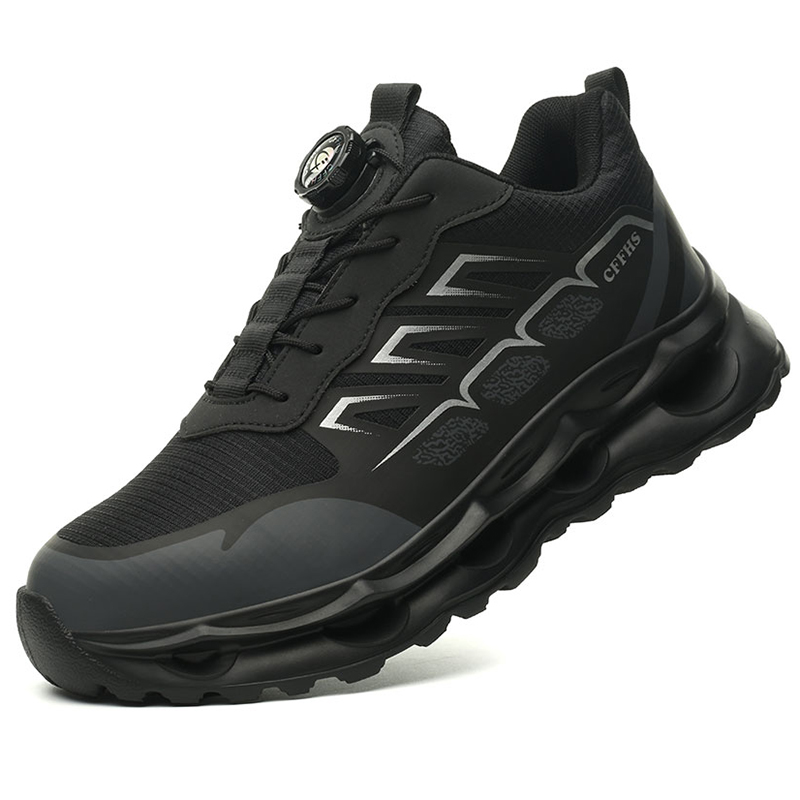 Men Rotating Button Safety Shoes Steel Toe Work Sneakers Indestructible Shoes Puncture-Proof Work Boots Air Cushion Safety Shoes