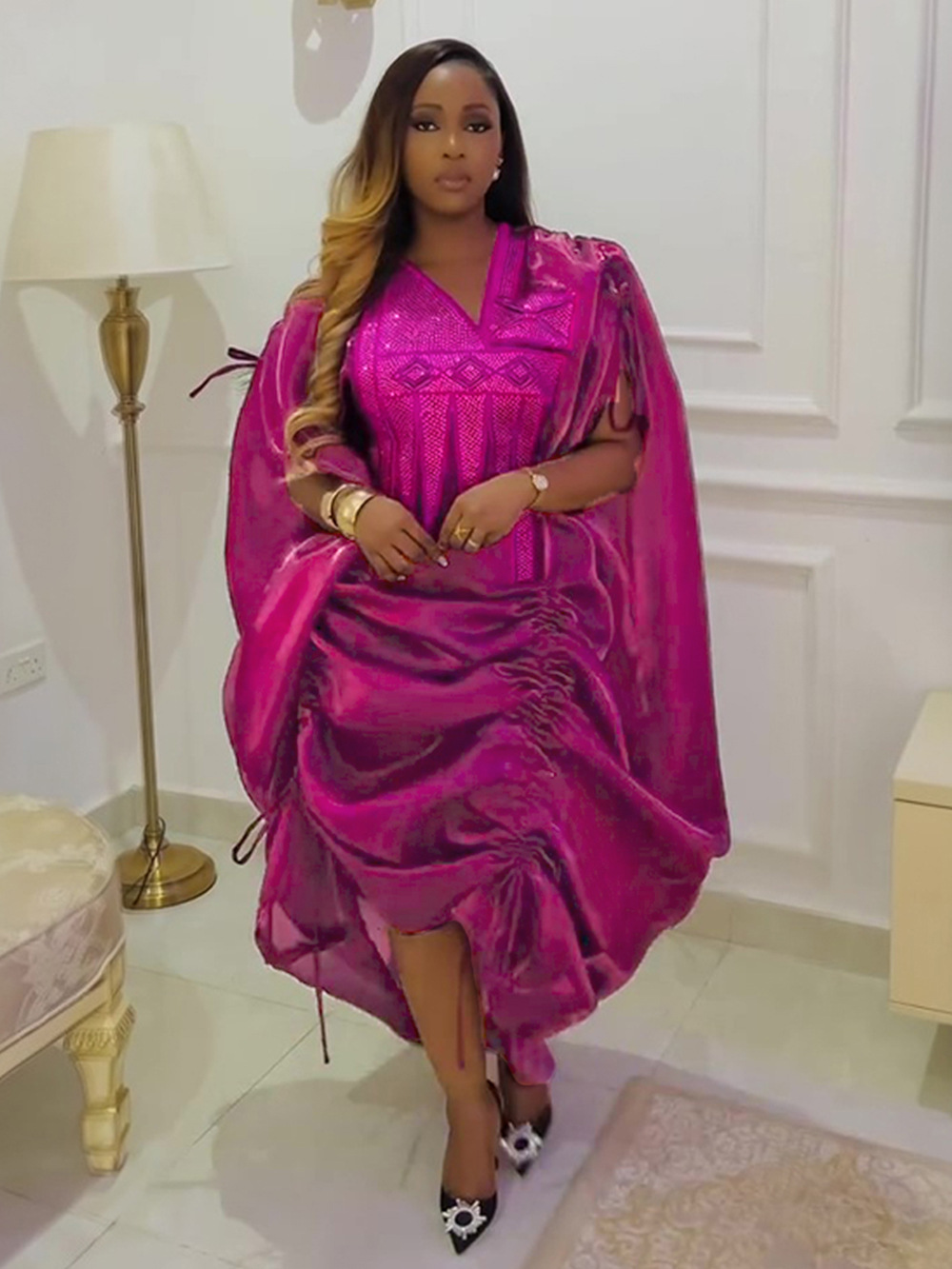 Plus Size African Dresses for Women Traditional Africa Clothing Dashiki Ankara Outfits Gown Abayas Muslim Kaftan Maxi Long Dress