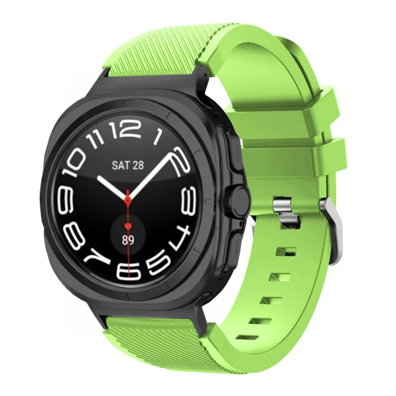 sports soft Silicone Strap For Samsung Galaxy Watch Ultra 2025 47mm breathable band For Samsung Watch 8 40mm 44mm 8 Classic 46mm