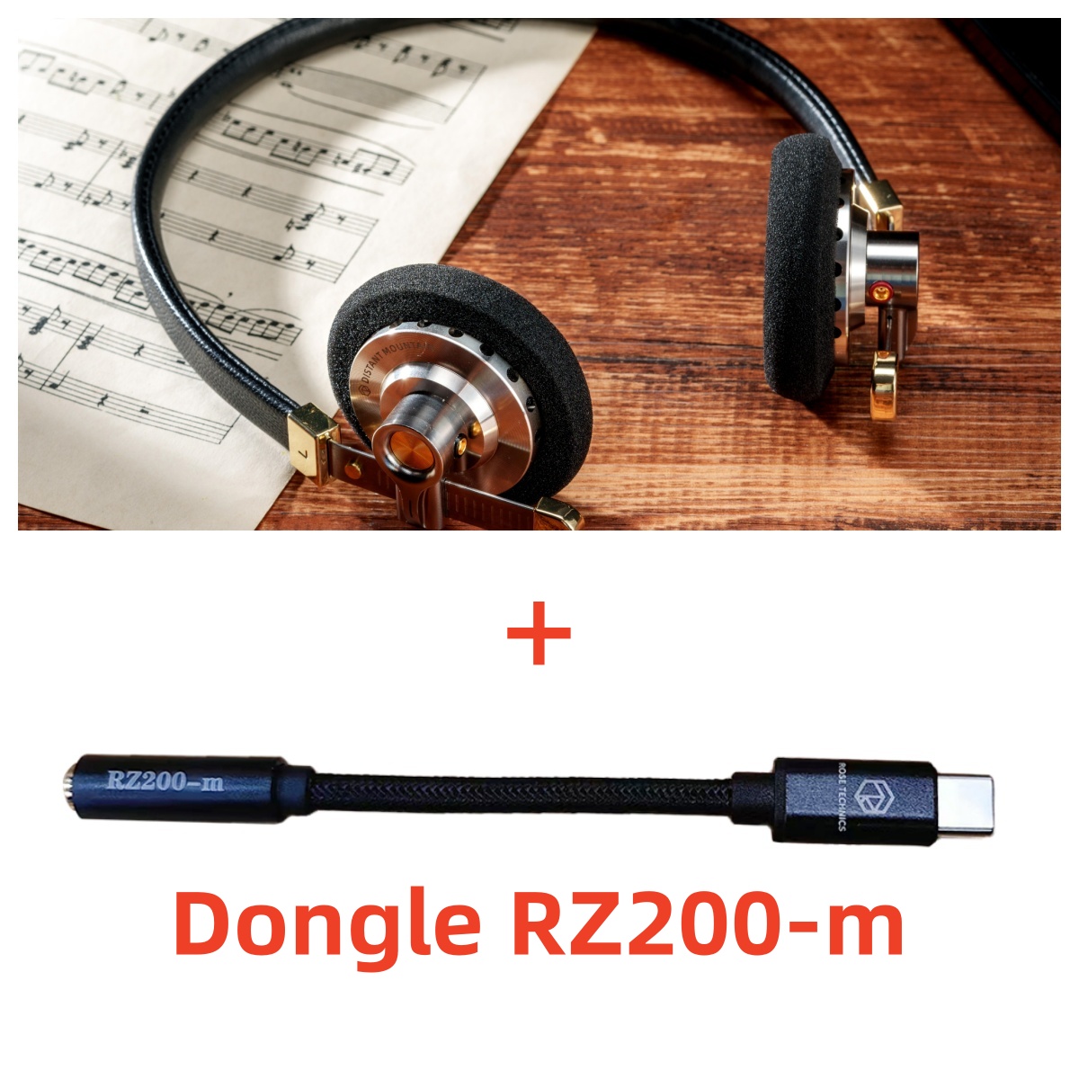 ROSESELSA Distant Mountain Retro On-Ear Wired Headphones Fashionable Headset Metallic HiFi Earphones