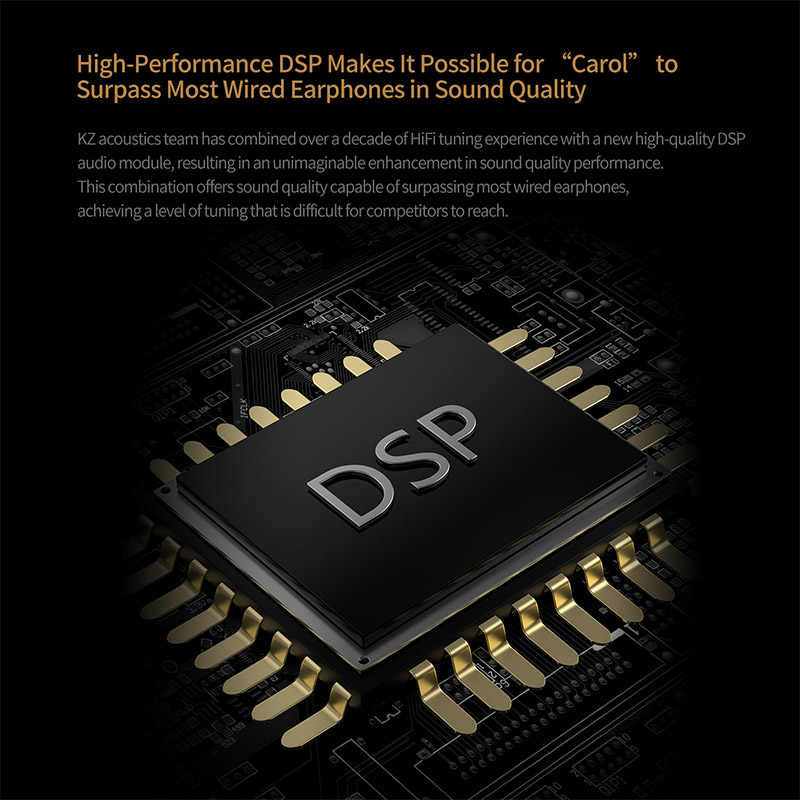 KZ Carol ANC True Wireless TWS Bluetooth 5.3 Earphone 6 Mics Active Noise Canceling in-Ear waterproof Stereo Earbuds