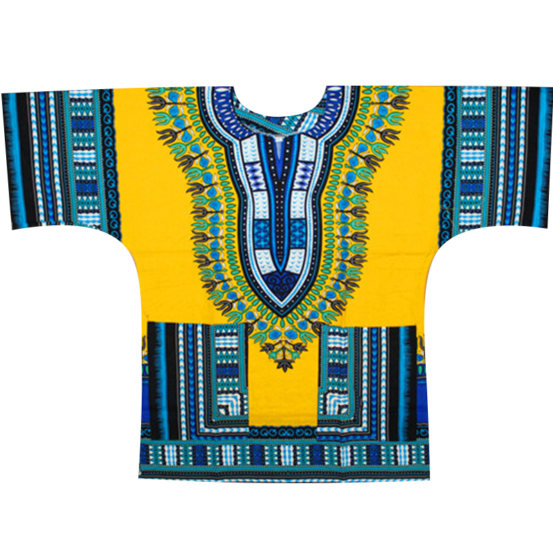 (Fast shipping) New fashion design african traditional printed 100% cotton Dashiki T-shirts for unisex (MADE IN THAILAND)