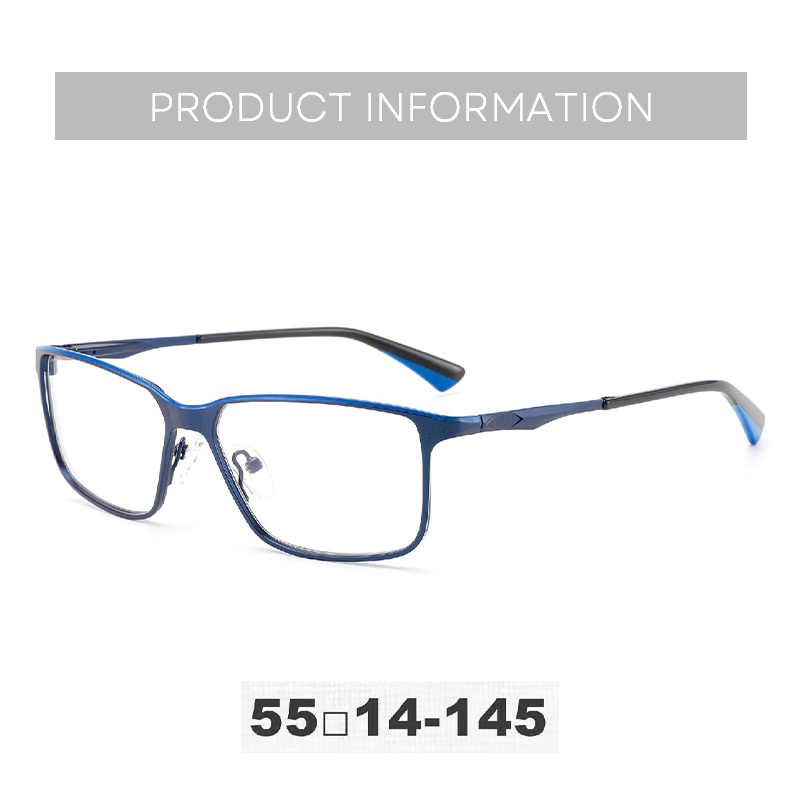 BLUEMOKY Metal Eyebrow Prescription Glasses for Men Stylish Square Photochromic Optical Eyeglasses Progressive Eyewear