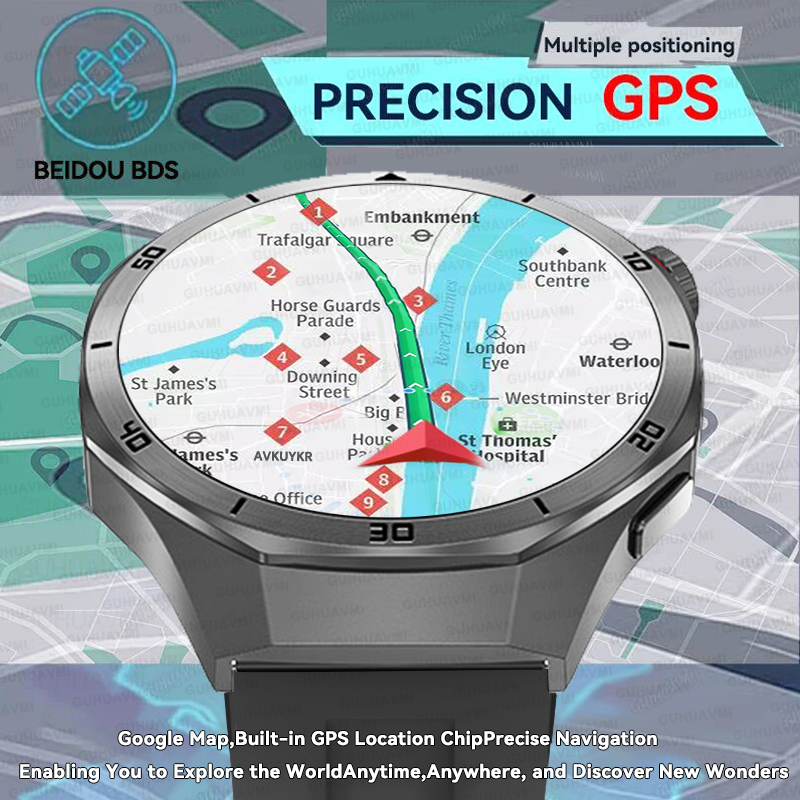 2025New For HUAWEI Upgraded Ultra Big 4GB Memory Smart Watch Men GPS Map MP3/MP4 Player Bluetooth Call Sports Fashion Smartwatch