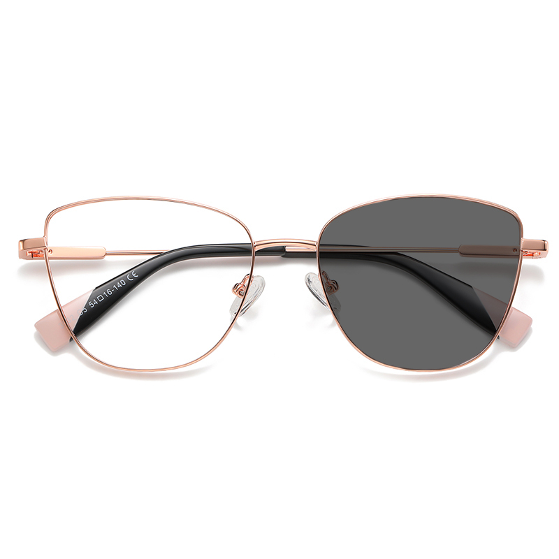 VKYEE Women Photochromic Anti Blue Light Reading Glasses Myopia Hyperopia Prescription Color Change Optical Eyeglasses PFD3032