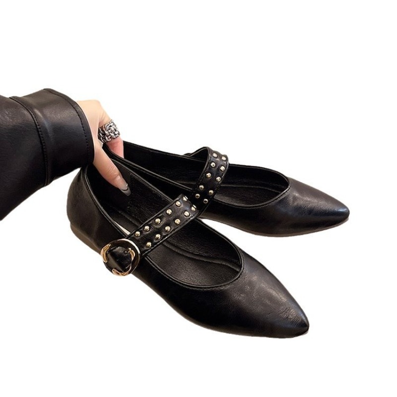 2025 New Pointed Toe Fashion Women Shoes Spring Autumn Elegant Party Daily Low Heels Pump Footwear Women Minimalist Flats Shoes