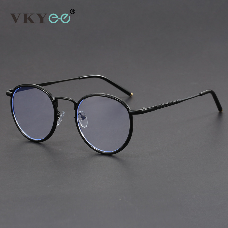 VICKY New Retro Round Geometric Design Men's and Women's Anti-blue Light Reading Glasses Can Be Customized Prescription 1043
