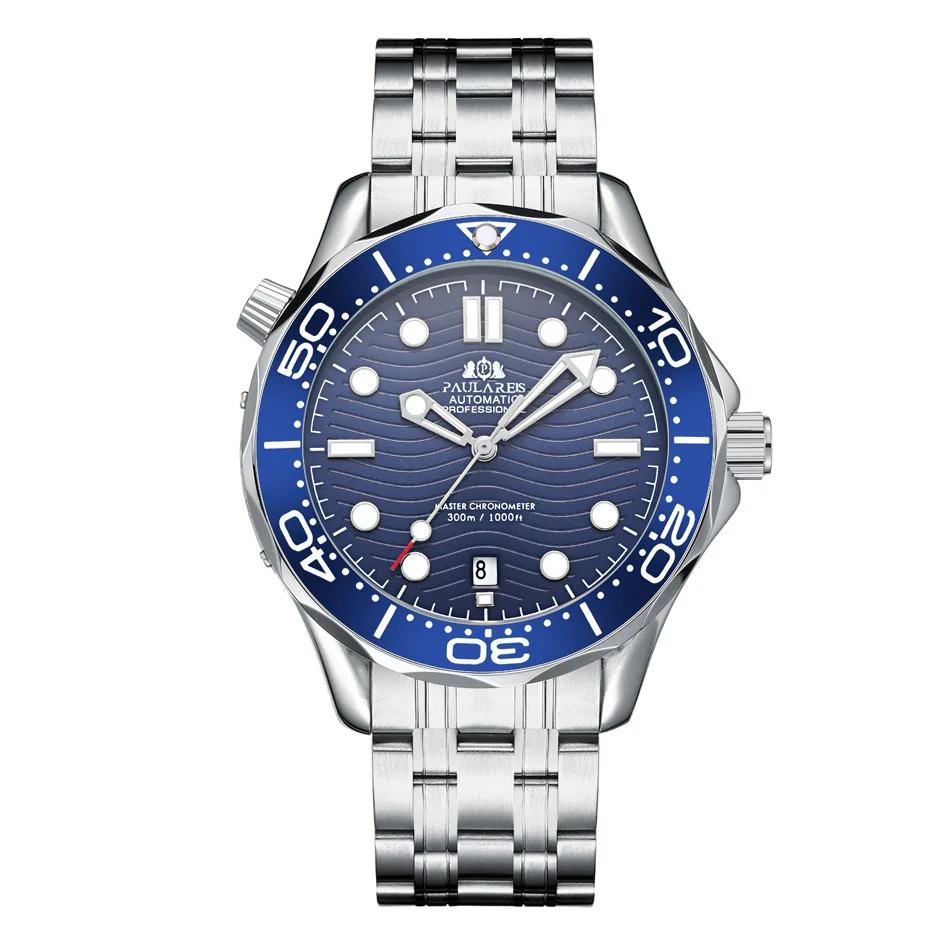 Luxury New Automatic Watch for Men Mechanical Watches Stainless Steel Bracelet Ceramic Diver