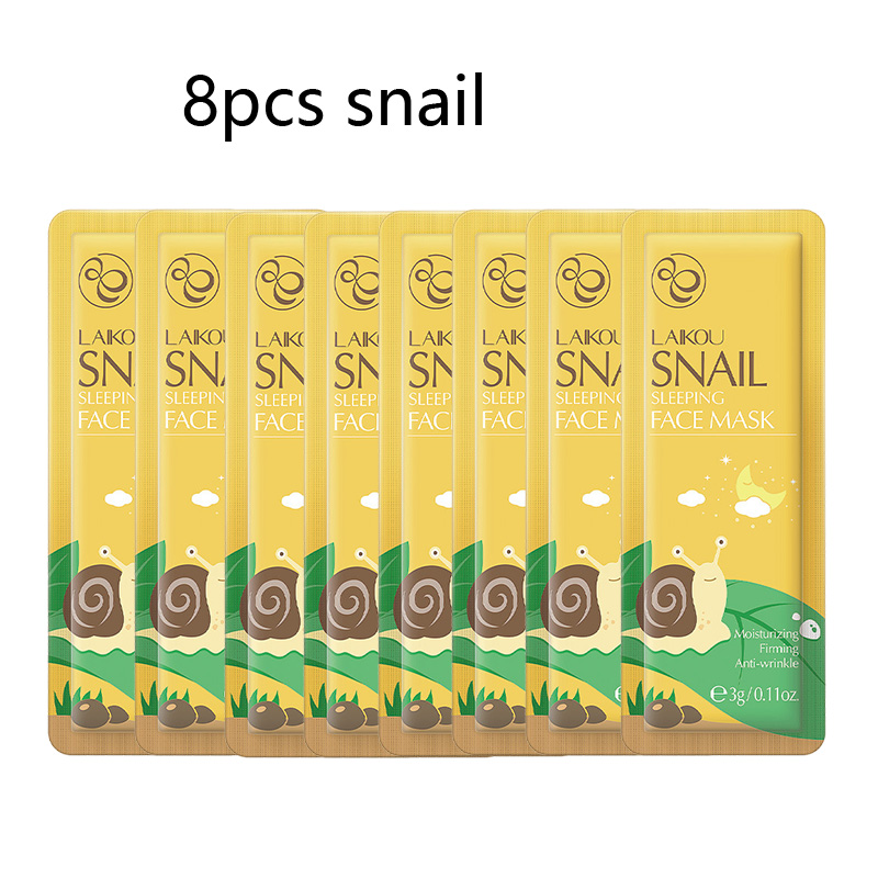 8pcs LAIKOU Moisturizing Facial Mask Hydrating Sleeping Face Sheet Masks Face Mask Beauty Korean Skin Care Products