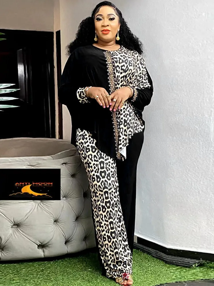 2 Piece Women Sets Dashiki African New Arrival Spring Autumn Matching Sets Two Pieces Sets Top Pants Suits Outfits Clothing