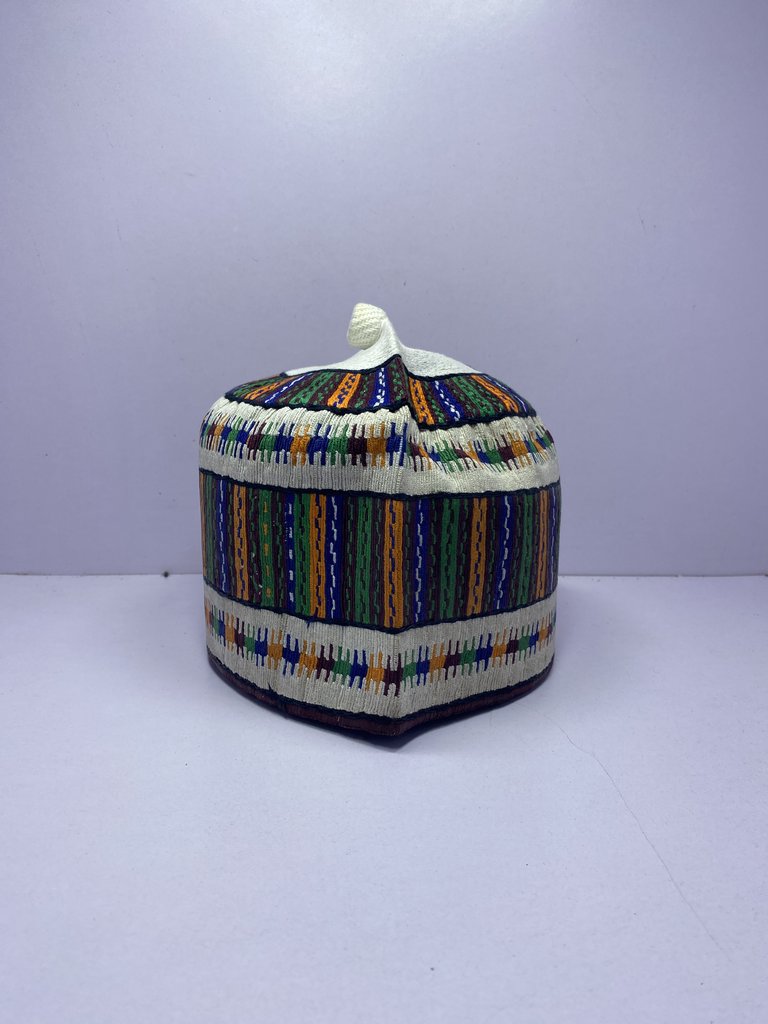 Green Rawaram – Hausa/Fulani Cap, Kufi, Handwoven Cap, Zawa