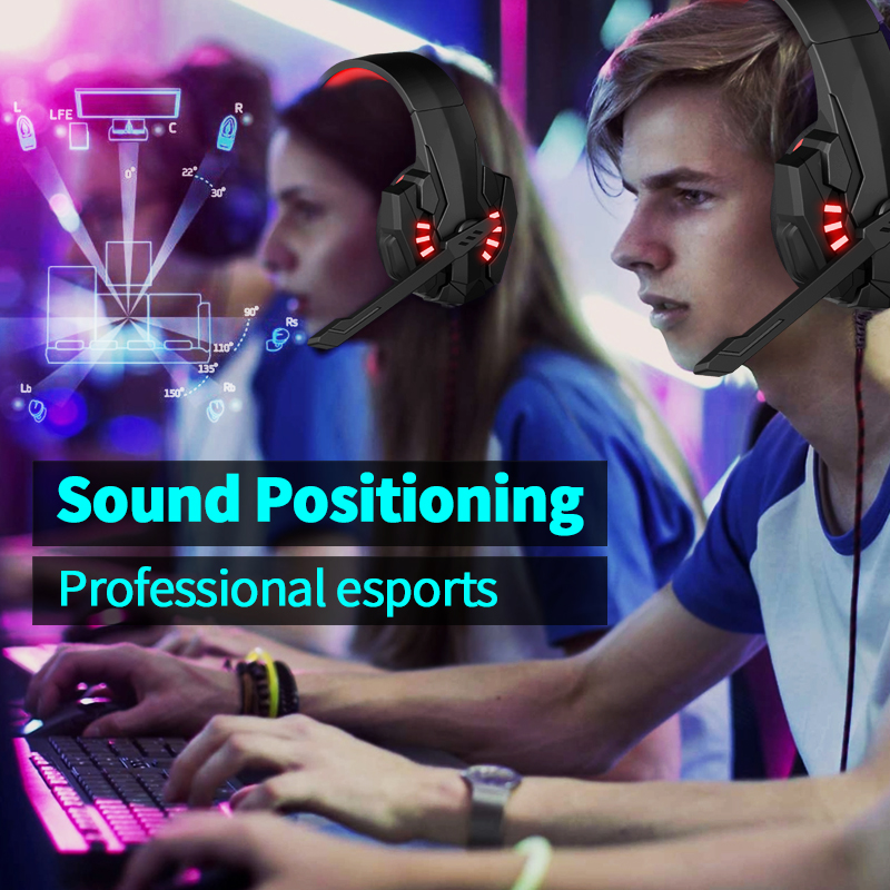 A7 Bass Gaming Headset with Mic Over-Ear Headphones Stereo Sound Gamer Video Game Noise Cancelling for PC Gaming Headset Esports