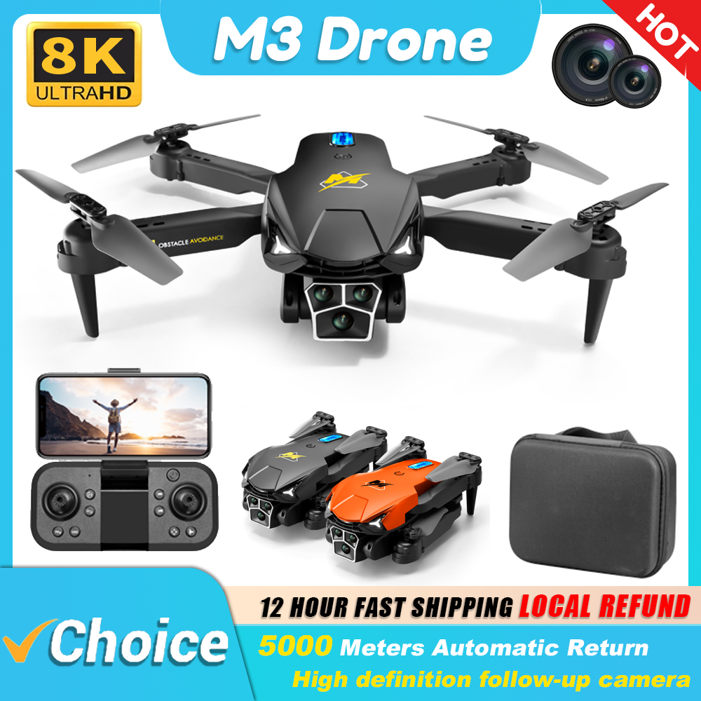 M3 8K Professional Drone DualCamera 4K Obstacle Avoidance Four Axis Folding RC Quadcopter Aerial Photography Sell Apron