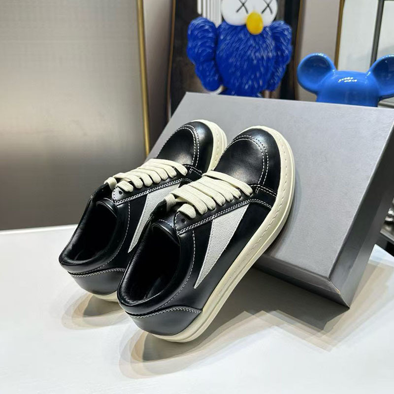 Rric High Quality Female Shoes Casual Sports Trend Thick Sole Couple Canvas Shoes Lace Up Black and White Board Shoes for Women