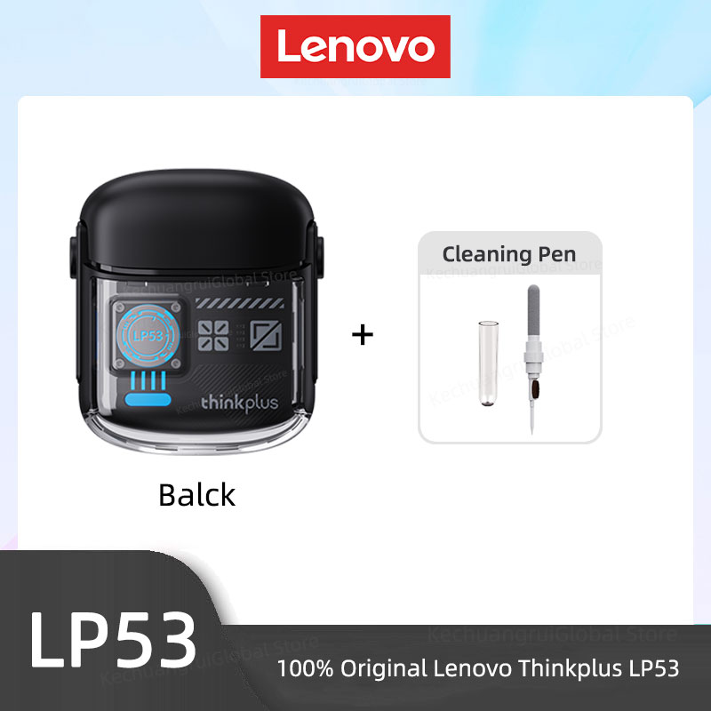Lenovo LP53 Wireless Bluetooth 5.4 Earphones Mechanical Design Gamer Headset TWS Noise Reduction Sports Earbuds Long Standby New