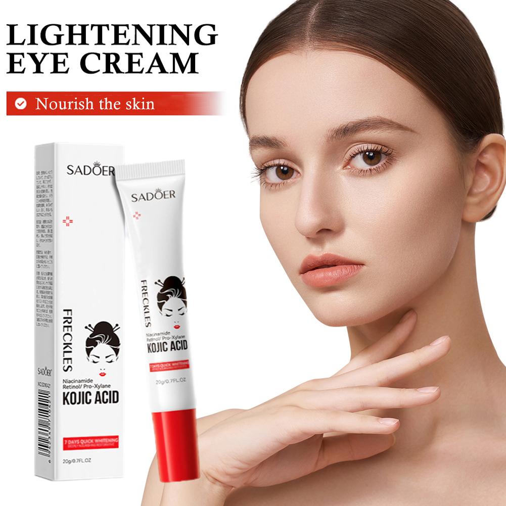 SADOER Kojic Acid Whitening Eye Cream Anti Dark Circles Remove Bags Moisturizing Firming Anti-aging Eye Beauty Skin Care