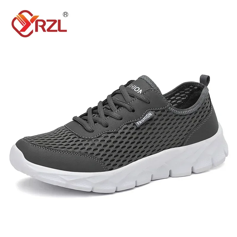 YRZL New Running Shoes for Men Breathable Sports Shoes Light Weight Fashion Summer Plus Size 38-48 Breathable Sneakers for Men