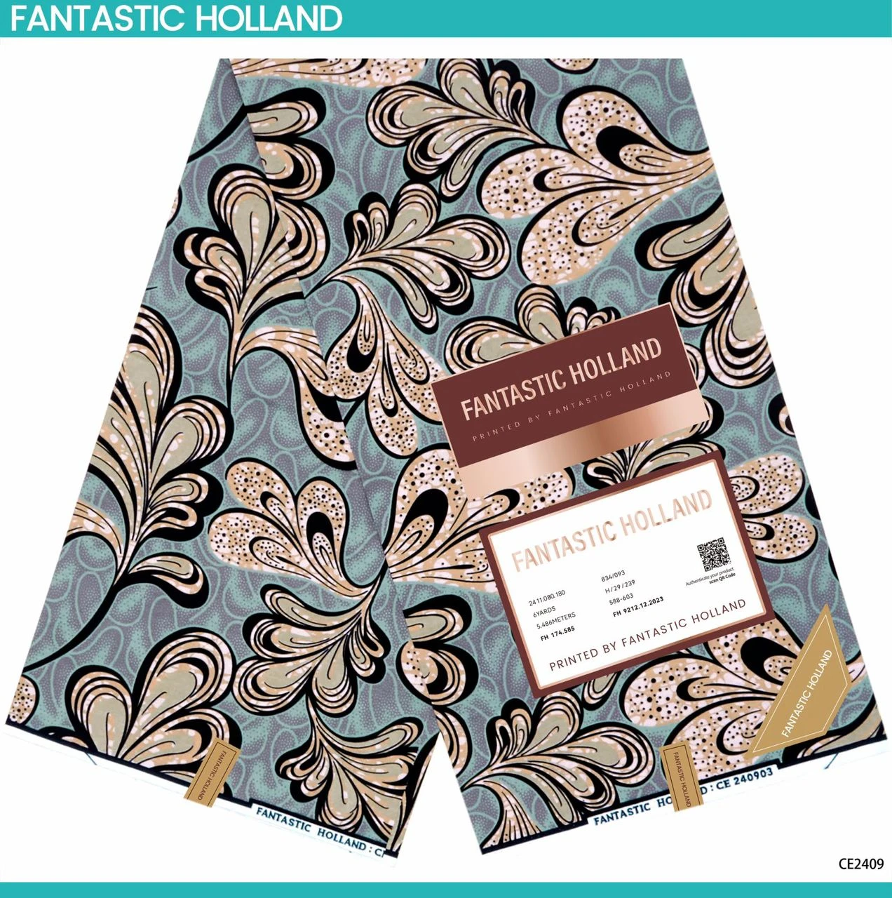 Legendary Elegance: Original Fantastic Holland Veritable Block Prints – Premium Atamfa Turmi Dashiki Fabric for Elite African Fashion