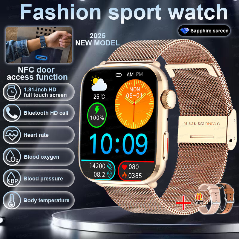 Smart Watch Watch Global Version Men Women HD AMOLED Display Heart Rate Bluetooth Call GPS Track Waterproof Sports Smart Watches