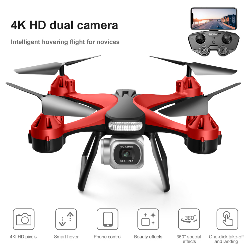 Mini Drone 801 Professional 4K HD Movie Grade Resist strong winds Toy Aircraft for Children Popular Small Quadcopter with Camera