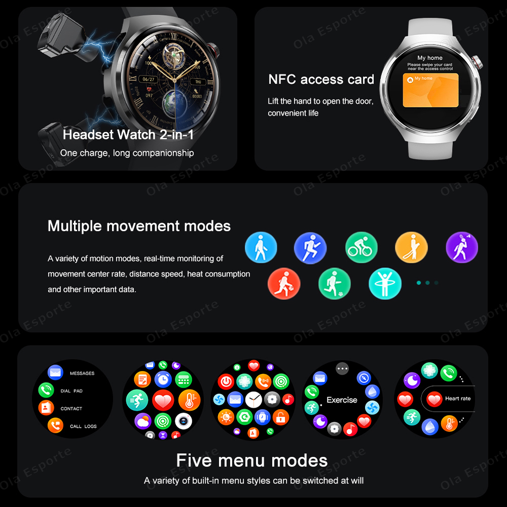 2 In 1 Smartwatch With Headphones TWS Earphone NFC GPS Tracker BT Calls IP68 Waterproof Sports Fitness Smart Watch Men 2025 New