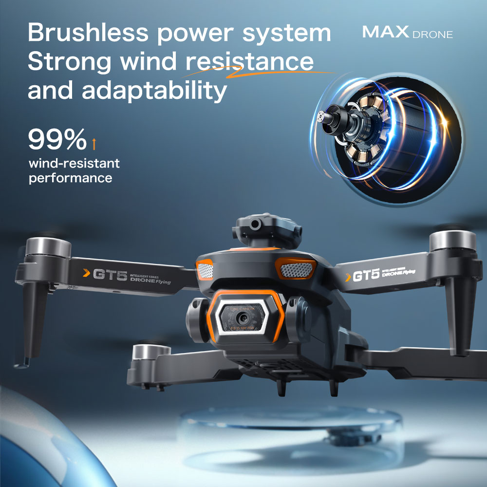 For Xiaomi GT5 RC Drone 4K Professional HD Camera WIFI FPV Dron 360° Obstacle Avoidance Brushless Large Screen Quadcopter Toys
