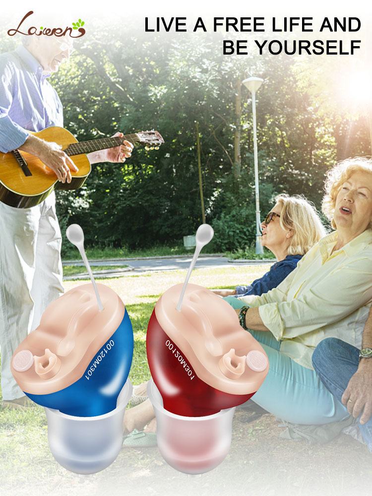 Hearing Aid Invisible Adjustable Wireless Hearing Aids Mini CIC Left/Right Ear Sound Amplifier For Adults Elderly Severe Loss