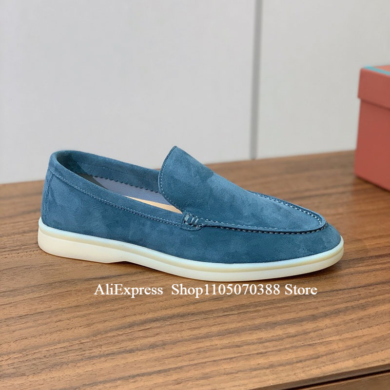 large size 35-51 highquality all Genuine leather walking men's loafers sheepskin Casual comfortable Sheep suede men's shoes