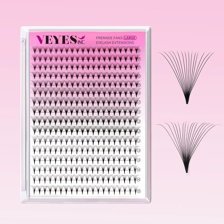 Veyes Inc NarrowPro Premade Fans Lashes Fans Veyelash 320 Fans 5D 8D 10D Slim Thin Pointy Base Soft Russian Volume Fans Lash