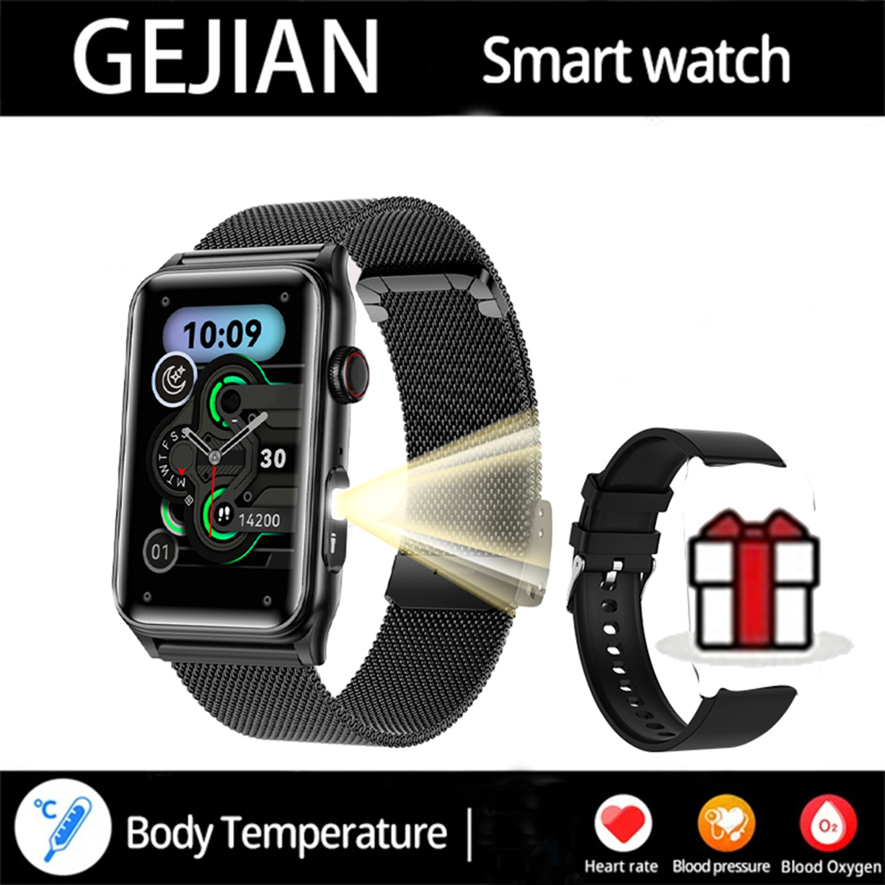 2025 New Smart Watch Men LED Bluetooth Call Sports Men's Smartwatch Heart Rate Health Temperature Monitoring Women Smart Watches