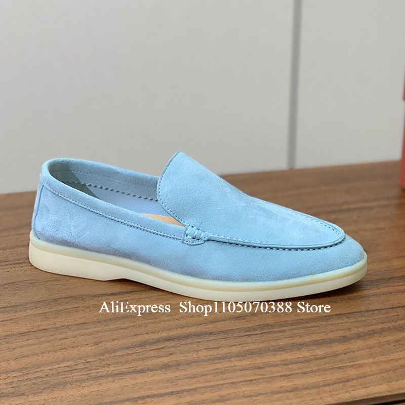 large size 35-51 highquality all Genuine leather walking men's loafers sheepskin Casual comfortable Sheep suede men's shoes