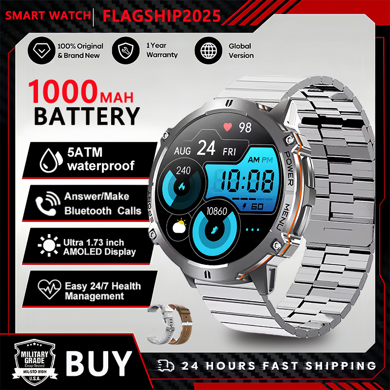 2025 Original TANK T3 Ultra GPS Smart Watch  5ATM Waterproof Smartwatch HD AMOLED 1000mAh Fitness T-Rex 3 Electronic Watches Men