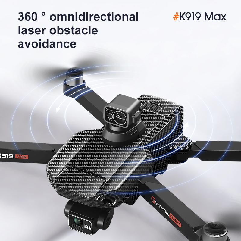 K919 Max Drone GPS 4K Professional HD Dual Cameras 3-Axis Gimbal 5G WIFI Brushless Obstacle Avoidance Foldable Quadcopter Toys