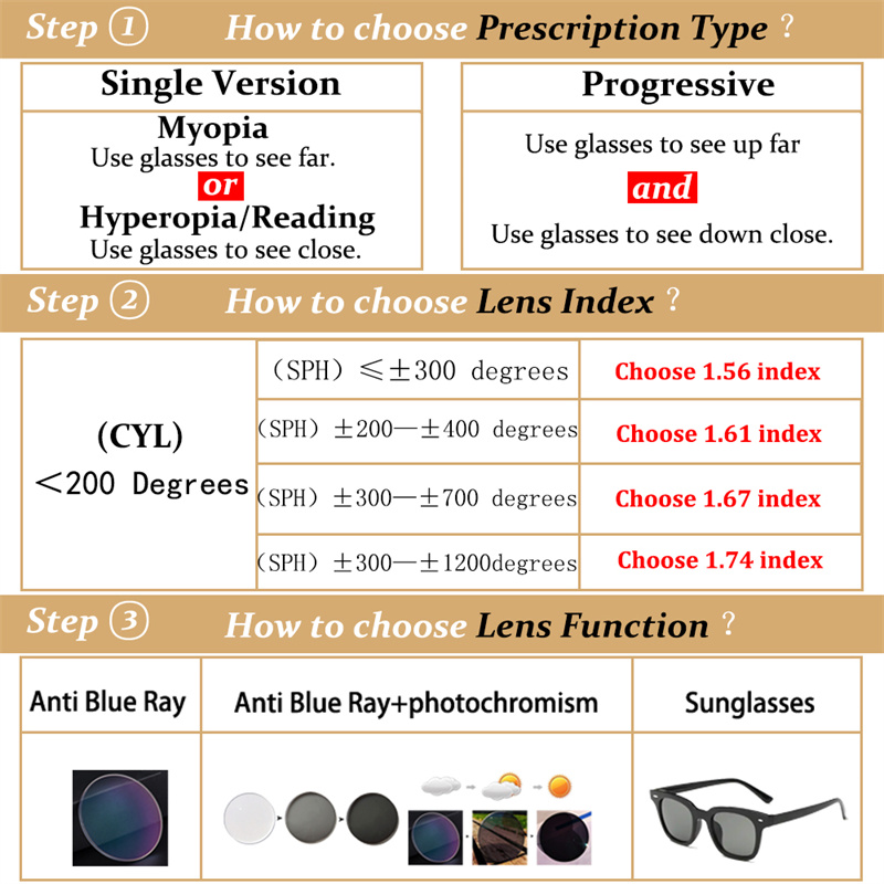 Fashion Brand Design Eyebrows Alloy Frame Photochromic Amblyopia Anti Blue Ray Women Sunglasses Hyperopia Prescription Glasses
