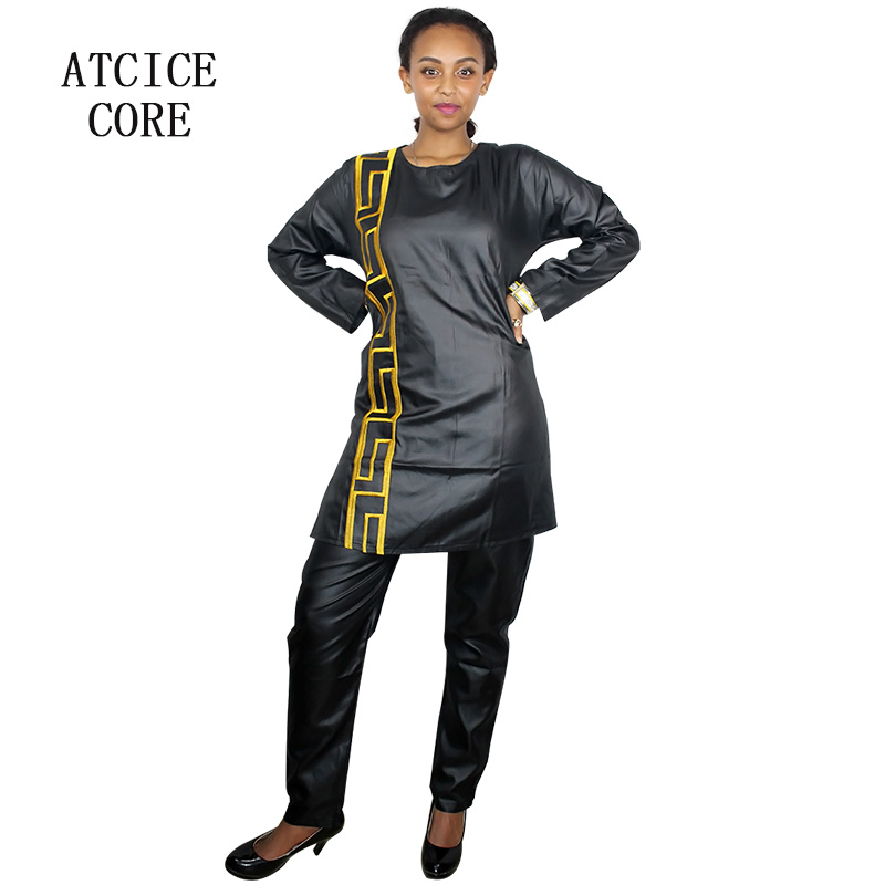 African Dress for Women Plus Size Embroidery Wedding Guest Long Maxi Dress with Pants