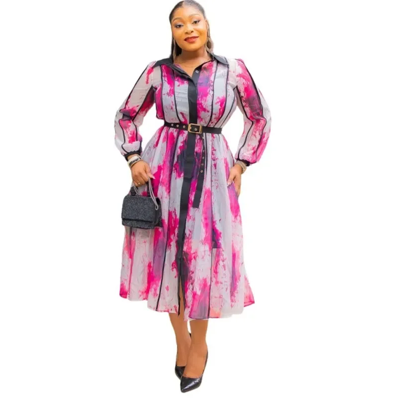 Customized Customized New African Dresses For Women Vetement Femme Dashiki Print Africa Shirt Dress African Clothes Dashiki Anka