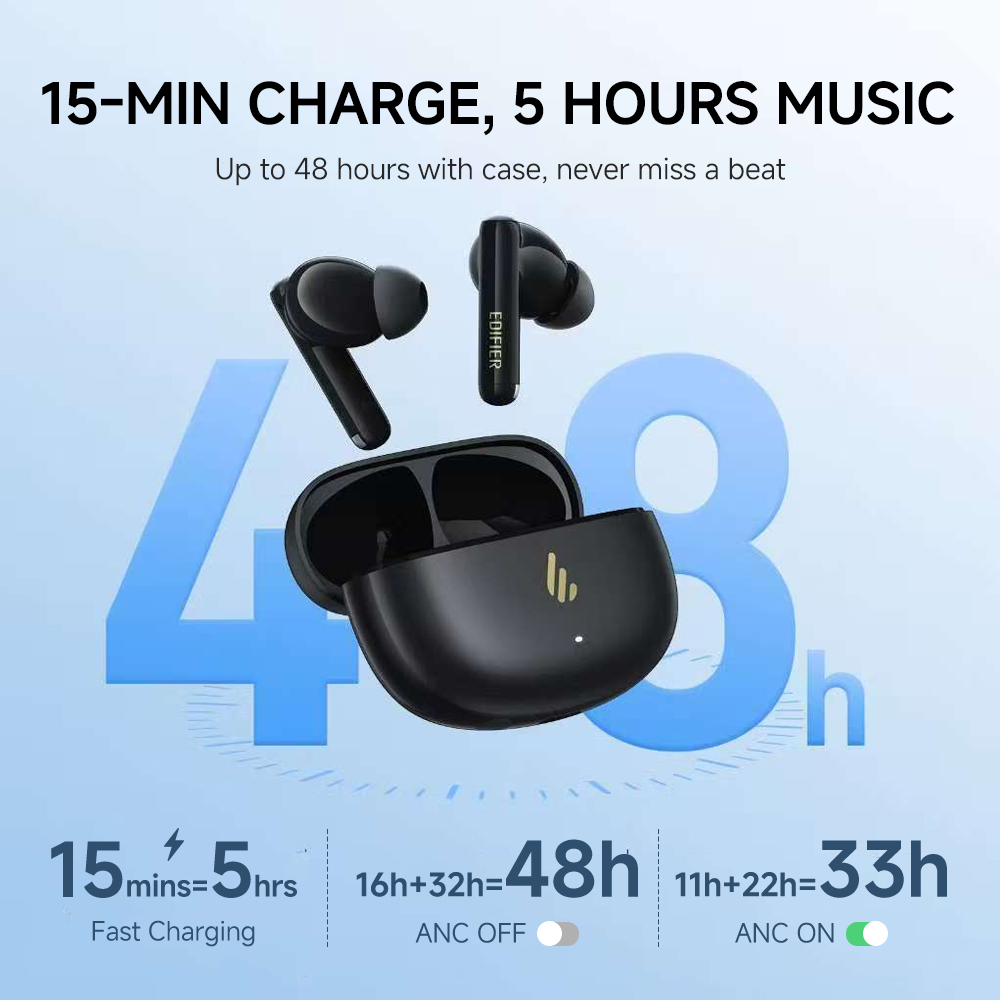 Edifier X5 Pro Active Noise Cancelling TWS Bluetooth Earphones Wireless Earbuds IP55 Waterproof Gaming Mode Fast Charging
