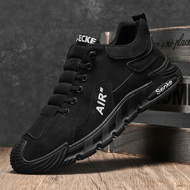 2025 New Sle Breathable Men's Work Shoes Slip-On Anti-Slip Wear-Resistant Casual Sports Shoes Thick Bottom Labor Protection