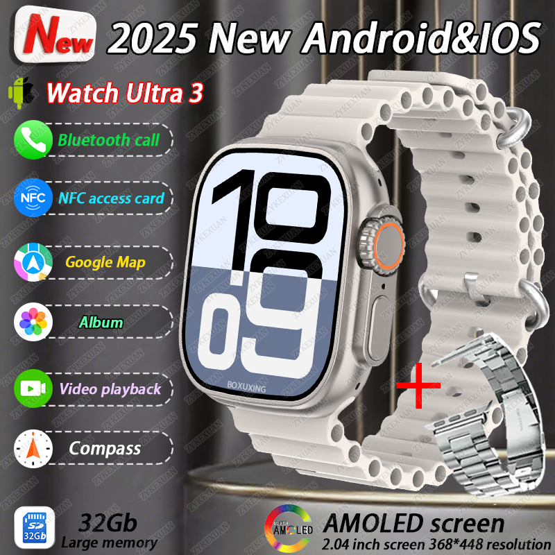 2025 New Original Watch DT Ultra 3 Pro Smart Watch Men Google map NFC GPS Tracker HD BT Call IP68 Waterproof smart watches Women