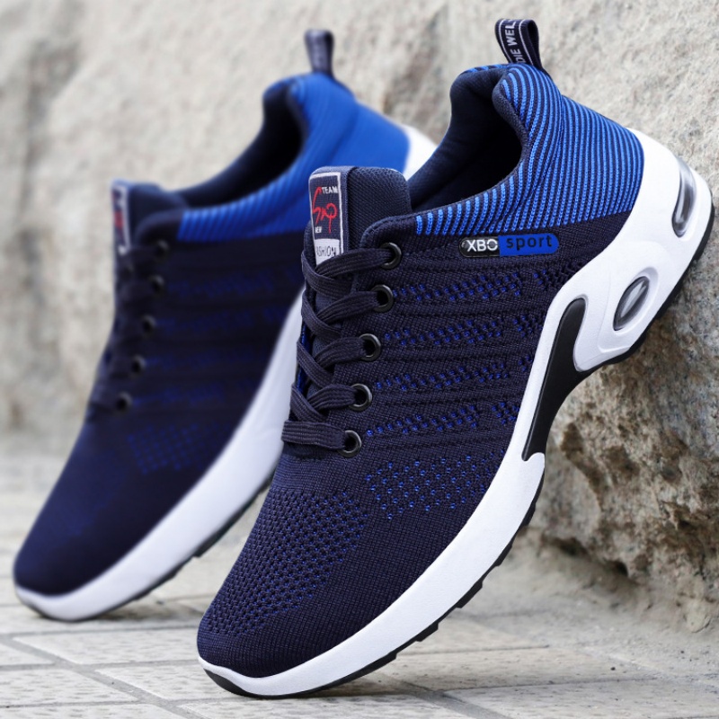 Men's shoes spring new trend men's shoes breathable lace-up running shoes Korean version of light casual walking shoes men