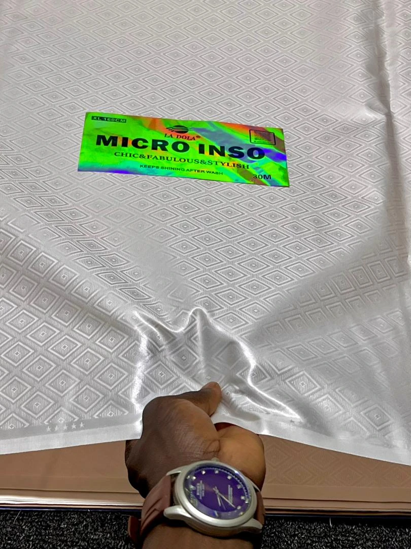 Maximum Radiance: La Dola Micro Inso Premium African Shadda – Chic & Fabulous High-Shine Men’s Textile (Sold by Meter)