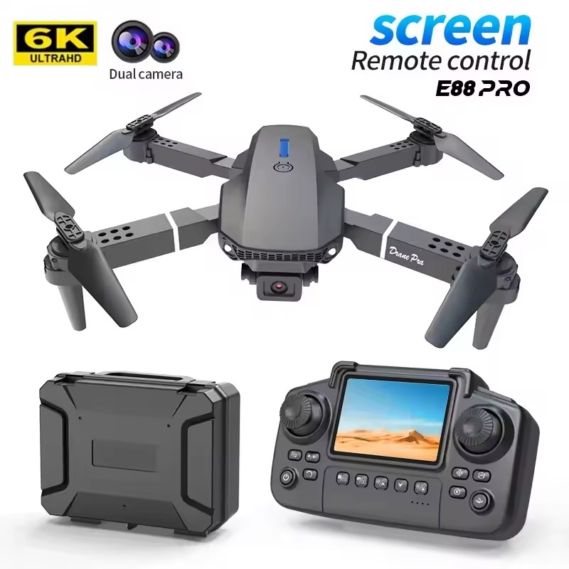 2025 E88 Professional HD 4K RC Drone Wide Angle Camera Foldable Helicopter Quadcopter Aircraft Kid Gift Toys By KBDFA